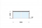 Garage en bois double à toit plat SILVIA DUO F (34 mm + bardage), 6x6 m, 36 m² specification 6