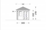 Abri de jardin avec appenti LAMIA (28 mm), 7.35x3 m, 13.5 m² + 8.55 m² pergola specification 3
