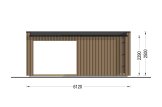 Abri de jardin en bois INES avec terrasse (34 mm + bardage), 6x3 m, 18 m² specification 4