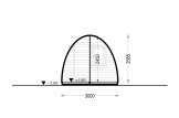 Abri de jardin en bois BRETA S (44 mm), 3x6 m, 18 m² specification 6