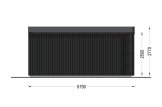 Abri de jardin en bois EMMY PLUS (Isolé RE2020, 34 mm + bardage), 6x3 m, 15 m² specification 4