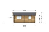 Garage en bois CLASSIC (44 mm), 6x6 m, 36 m² specification 3
