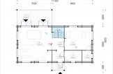 Chalet en bois VERA (44+44 mm), 132 m² + 13.5 m² terrasse specification 1