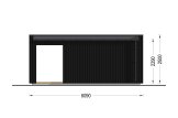 Abri de jardin en bois INES PLUS avec terrasse (34 mm + bardage), 6x3 m, 18 m² specification 4