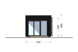 Abri de jardin en bois INES PLUS avec terrasse (34 mm + bardage), 6x3 m, 18 m² specification 5