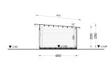 Abri de jardin en bois à toit plat DREUX (34 mm), 5x4 m, 18 m² specification 6
