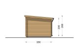 Abri de jardin en bois EVA avec abri (34 mm), 6x3 m, 11 m² specification 5