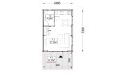 Chalet en bois en kit KARINA (34 mm + bardage), 46 m² specification 1
