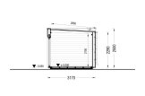Abri de jardin en bois INES avec terrasse (34 mm + bardage), 6x3 m, 18 m² specification 6
