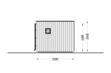 Abri de jardin en bois INES PLUS avec terrasse (Isolé RE2020, 34 mm + bardage), 6x3 m, 18 m² specification 3