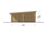 Carport en bois avec abri MODERN, 5.95x5 m specification 5