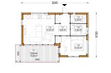 Chalet en bois habitable LUCIA 1 RV (Isolé RE2020, 44 mm + bardage), 40 m² specification 7