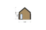 Chalet en bois habitable ADALINE RV (Isolé RE2020, 44 mm + bardage), 42 m² specification 5