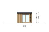 Sauna d'extérieur SERENE (34 mm + bardage), 3.3x2.5 m, 4.95 m² specification 2