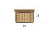 Garage en bois à toit plat MODERN (34 mm), 3.6x5.4 m, 19.9 m² specification 2