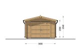 Garage en bois CLASSIC (34 mm), 3.6x5.4 m, 19.9 m² specification 2