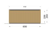 Studio de jardin PREMIUM (Isolé, 34 mm + bardage), 6x4 m, 24 m² specification 4