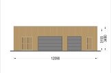 Garage bois double avec abri SILVIA S (34 mm + bardage), 12x8 m, 88 m² specification 2