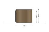 Abri de jardin en bois INES avec terrasse (Isolé, 34 mm + bardage), 6x3 m, 18 m² specification 3