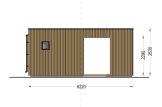 Abri de jardin en bois INES PLUS avec terrasse en L (Isolé RE2020, 34 mm + bardage), 6x6 m, 36 m² specification 3