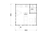 Abri de jardin en bois NINA (34 mm), 5x5 m, 25 m² specification 1