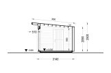 Abri de jardin en bois EVELIN PLUS (34 mm + bardage), 6x3 m, 15 m² specification 6