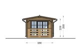 Abri de jardin en bois LILI avec abri (34 mm), 6x3 m, 11 m² specification 3