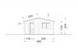 Chalet de jardin NINA S (Isolé, 44+44 mm), 6x6 m, 36 m² specification 2