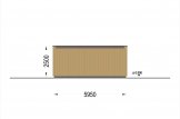 Garage bois toit plat SILVIA F (34 mm + bardage), 6x6 m, 36 m² specification 4