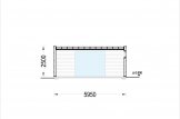 Garage bois toit plat SILVIA F (34 mm + bardage), 6x6 m, 36 m² specification 6
