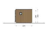 Abri de jardin en bois INES PLUS avec terrasse (Isolé RE2020, 34 mm + bardage), 6x3 m, 18 m² specification 3