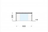 Garage bois toit plat SILVIA F (34 mm + bardage), 5x6 m, 30 m² specification 6