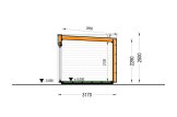 Abri de jardin en bois INES avec terrasse (Isolé, 34 mm + bardage), 6x3 m, 18 m² specification 6