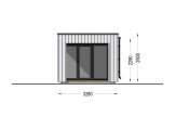 Abri de jardin en bois INES avec terrasse (Isolé RE2020, 34 mm + bardage), 6x3 m, 18 m² specification 5