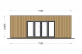 Studio de jardin PREMIUM (34 mm + bardage), 7x4 m, 28 m² specification 2
