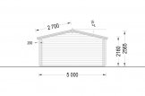 Abri de jardin en bois MARTA S (Isolé, 44+44 mm), 5x4 m, 20 m² specification 4