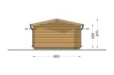 Abri de jardin en bois DREUX (44 mm), 4x3 m, 12 m² specification 4