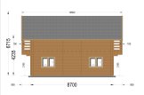 Chalet en bois LANGON S (44+44 mm), 95 m² specification 5