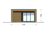 Abri de jardin en bois LAYLA (34 mm + bardage), 5x3 m, 13 m² specification 2
