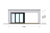 Abri de jardin en bois INES avec terrasse (34 mm + bardage), 6x3 m, 18 m² specification 2