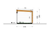 Abri de jardin en bois INES avec terrasse (Isolé, 34 mm + bardage), 6x3 m, 18 m² specification 6