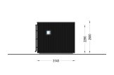 Abri de jardin en bois INES PLUS avec terrasse (Isolé, 34 mm + bardage), 6x3 m, 18 m² specification 3