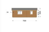 Chalet en bois habitable MAX S (44+44 mm), 4.2x7.5 m, 32 m² specification 2