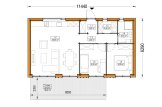 Chalet en bois habitable BELLA 2 RV (Isolé RE2020, 44 mm + bardage), 60 m² specification 1