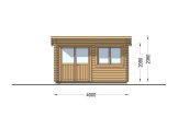 Abri de jardin en bois à toit plat LILLE (34 mm), 4x3 m, 12 m² specification 2