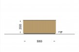 Garage bois toit plat SILVIA F (34 mm + bardage), 4x6 m, 24 m² specification 5