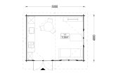 Abri de jardin en bois LILLE (34 mm), 5x4 m, 18 m² specification 1