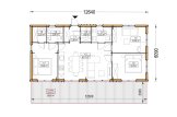 Chalet en bois habitable NICOLE (Isolé, 44 mm + bardage), 68 m² specification 1