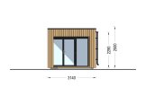 Abri de jardin en bois INES avec terrasse (34 mm + bardage), 6x3 m, 18 m² specification 5