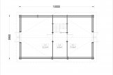 Chalet en bois VERA S (44+44 mm), 6x10 m, 95 m² specification 2